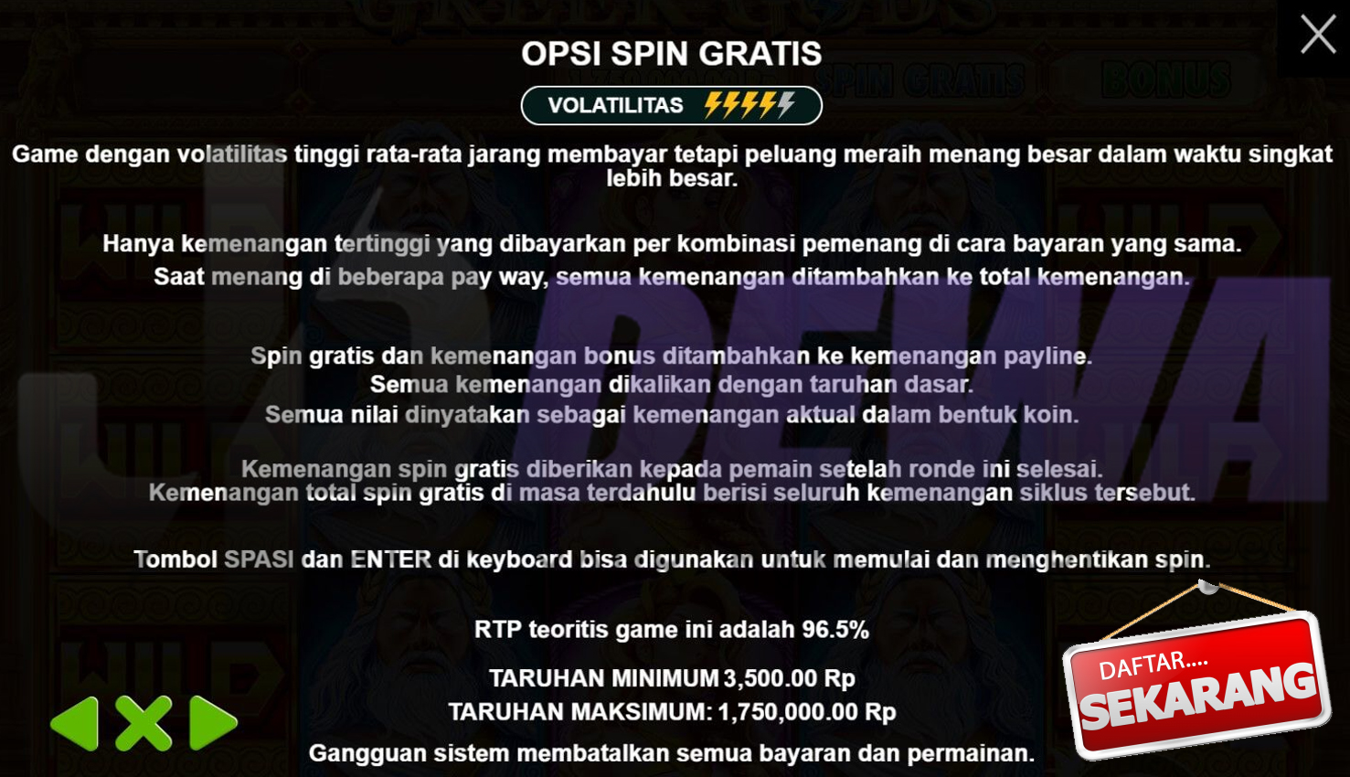 Opsi Spin Gratis permainan permainan greeks gods pragmatic play 