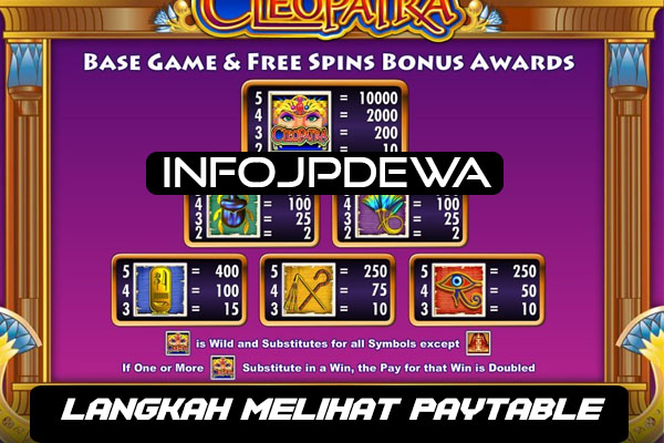 Panduan bermain slot online cara melihat paytable