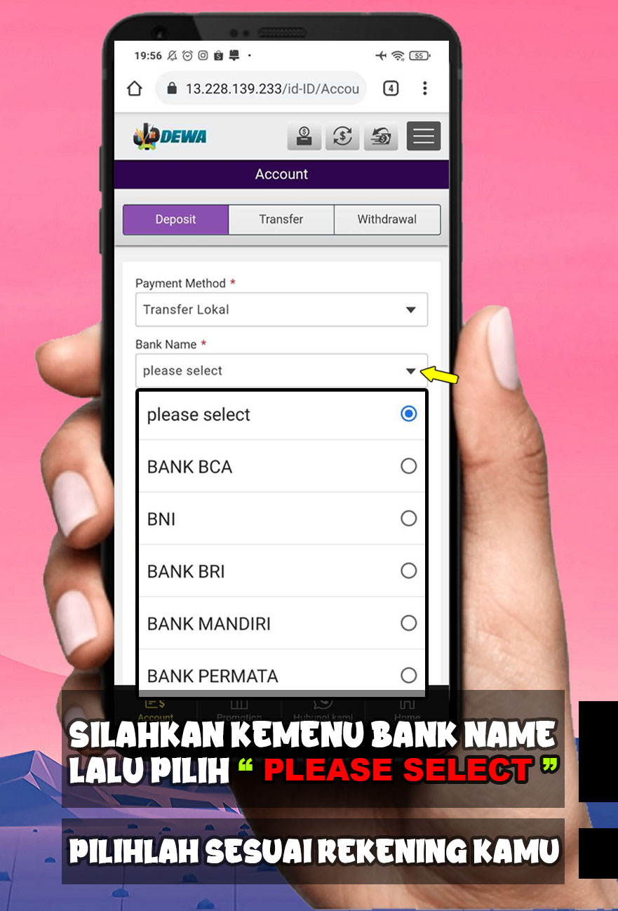 Cara Melakukan Deposit