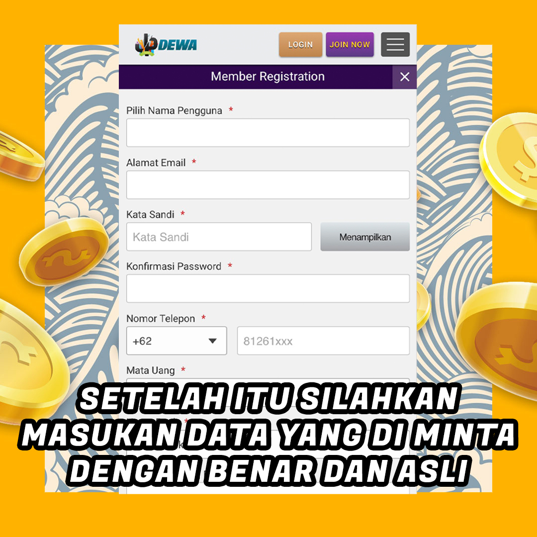 Daftar dan lengkapi data yang dibutuhkan