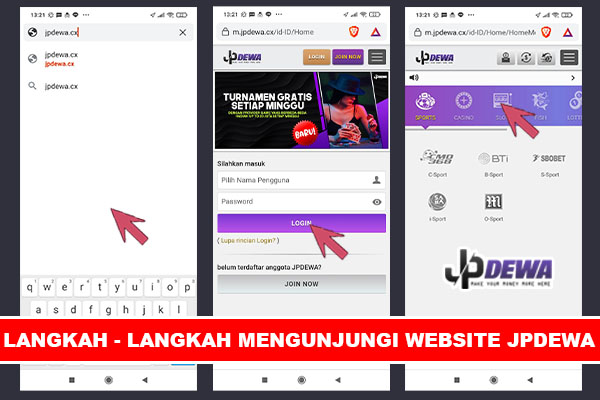 Langkah Langkah Mengunjungi Website Jpdewa || Info JPDEWA