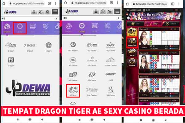 Infojpdewa - Cara mencari Provider Ae Sexy Casino berada serta Permainan Dragon Tigernya