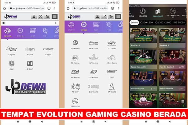 Tempat Provider Evolution gaming casino berada - infojpdewa