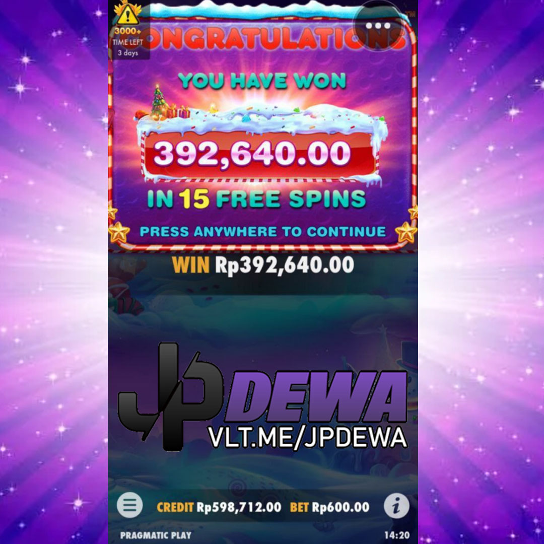 Menang Jackpot Sweet Bonanza Xmas 392ribu