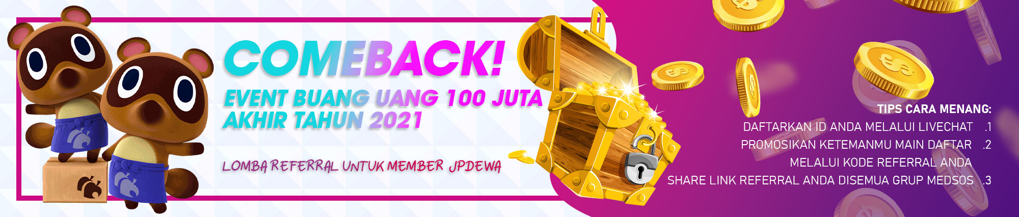 EVENT BUANG UANG 100 JUTA AKHIR TAHUN 2021 UNTUK MEMBER JPDEWA